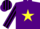 Silk - purple, Yellow star, black striped sleeves and cap