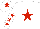 Silk - White, red star, stars on sleeves and star on cap