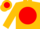 Silk - Gold, gold 'hh' in red ball, red bars on gold sleeves