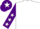 Silk - White, purple sleeves, white stars, purple cap, white star