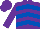 Silk - Purple, royal blue chevrons, purple cap