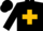 Silk - Black, old gold maltese cross, black sleeves and cap