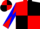 Silk - Red and black quarters, red and blue diagonal quartered slvs