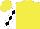 Silk - Yellow, black diamonds on white sleeves, yellow cap