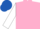 Silk - pink, white sleeves, pink armbands, royal blue cap
