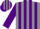 Silk - Grey, purple stripes, purple sleeves