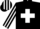 Silk - Black, white maltese cross, black and white striped sleeves and cap