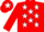 Silk - Red, white stars, red sleeves and cap, white star