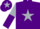 Silk - Purple, silver star, silver and purple halved sleeves, purple cap, silver star