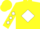 Silk - Yellow, white diamond frame, white diamonds on sleeves, yellow cap