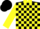 Silk - Black, yellow collar, yellow blocks on sleeves, black cap