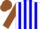 Silk - White body, blue striped, brown arms, brown cap