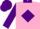 Silk - Dayglo pink, purple diamond and collar, checked diamond sleeves, purple cap, dayglo pink peak