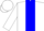 Silk - White, blue panel, blue bars on white sleeves, white cap