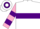 Silk - White, purple v hoop, pink g, pink & purple bars on sleeves