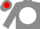 Silk - Grey, red rising sun on white ball