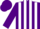 Silk - Purple and white stripes, purple cap