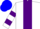 Silk - White, purple stripe, hooped sleeves, blue cap