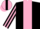 Silk - Black, pink panel, pink stripe on slvs