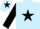 Silk - light blue, black star, black sleeves, light blue cap, black star