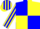 Silk - Blue and yellow quartered, yellow sleeves, blue stripes, yellow cap, blue stripes