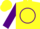 Silk - Yellow, purple circle and 'sg', purple slvs