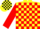 Silk - Yellow, black framed red 'cp', black framed red blocks on sleeves