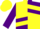 Silk - Yellow and purple quarters, yellow chevrons on purple sleeves
