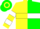 Silk - Yellow & green halved horizontally, white hoop,