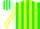 Silk - Green, white and yellow stripes