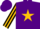 Silk - Purple, gold star in gold horseshoe, gold stripe on sleeves, purple cap