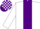 Silk - WHITE, purple panel, check cap