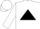 Silk - White, black 'gr' in black framed triangle, white cap