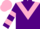 Silk - Purple, pink chevron, hooped sleeves, pink cap