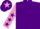 Silk - Purple, mauve sleeves, purple stars, purple cap, mauve star