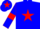 Silk - Blue, red star, red armlets on sleeves, blue cap, red star