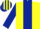 Silk - Yellow, Dark Blue stripe and sleeves, Yellow and Dark Blue striped cap