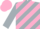 Silk - silver and pink diagonal stripes, silver sleeves, pink hoops, pink cap