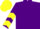 Silk - Purple, yellow crossed sashes, purple sleeves, yellow chevrons, checked cap