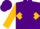Silk - Purple, gold diamond hoop, purple diamond stripe on gold sleeves, purple cap