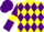 Silk - Yellow body, purple diamonds, purple arms, yellow armlets, purple cap