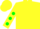 Silk - Yellow, green 'bs', green dots on sleeves