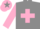Silk - Grey, pink cross belts and sleeves, pink cap, grey star