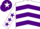 Silk - White & purple chevrons, purple stars on sleeves, purple cap, white star