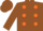 Silk - Brown, orange dots, brown cap