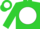 Silk - Lime green, lime green 'c' on white ball