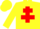 Silk - Yellow body, red cross of lorraine, yellow arms, yellow cap