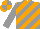 Silk - Orange, grey diagonal stripes, grey sleeves, quartered cap
