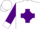 Silk - White, purple diamond cross, white cuffs on purple sleeves