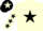 Silk - Cream body, black star, cream arms, black stars, black cap, cream star